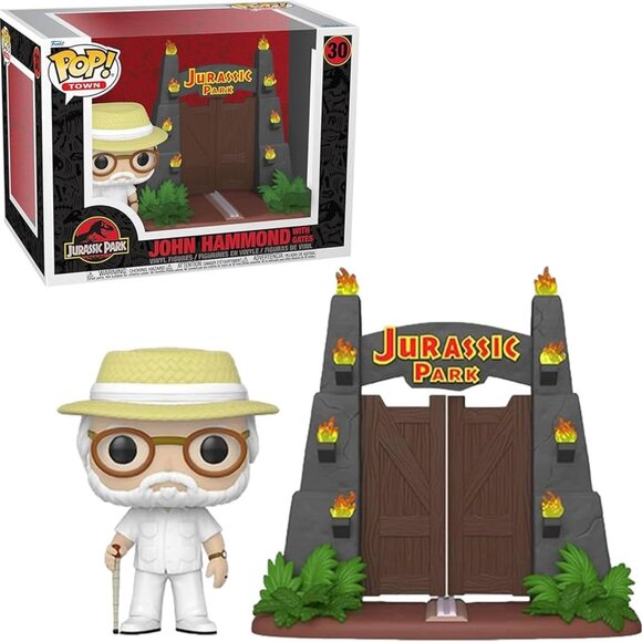 Funko Pop! Town: Jurassic Park - John Hammond with Gates #30 - Picture 1 of 5